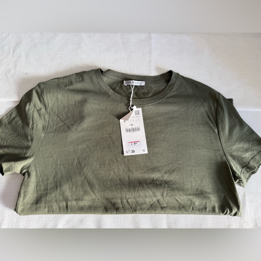 Zara Khaki Green Top